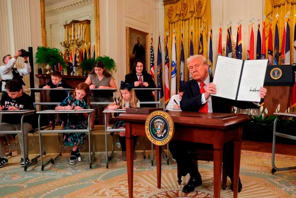 Trump ordena desmantelar el Departamento de Educación de Estados Unidos