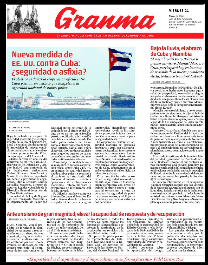 Qué trae la prensa cubana, viernes 21 de marzo de 2025