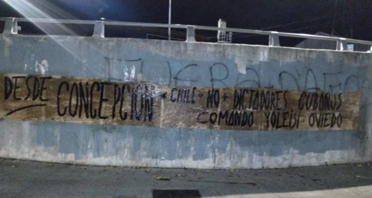«no-mas-dictadores»:-comando-yoleisy-oviedo-rodriguez-llega-a-chile-con-sus-carteles
