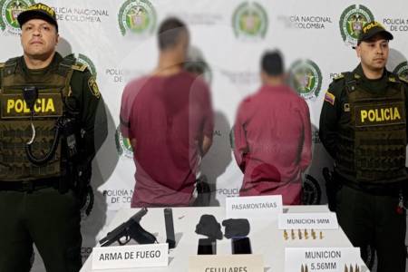 Los cogieron con una pistola que fue usada en doble homicidio en San Andrés de Cuerquia