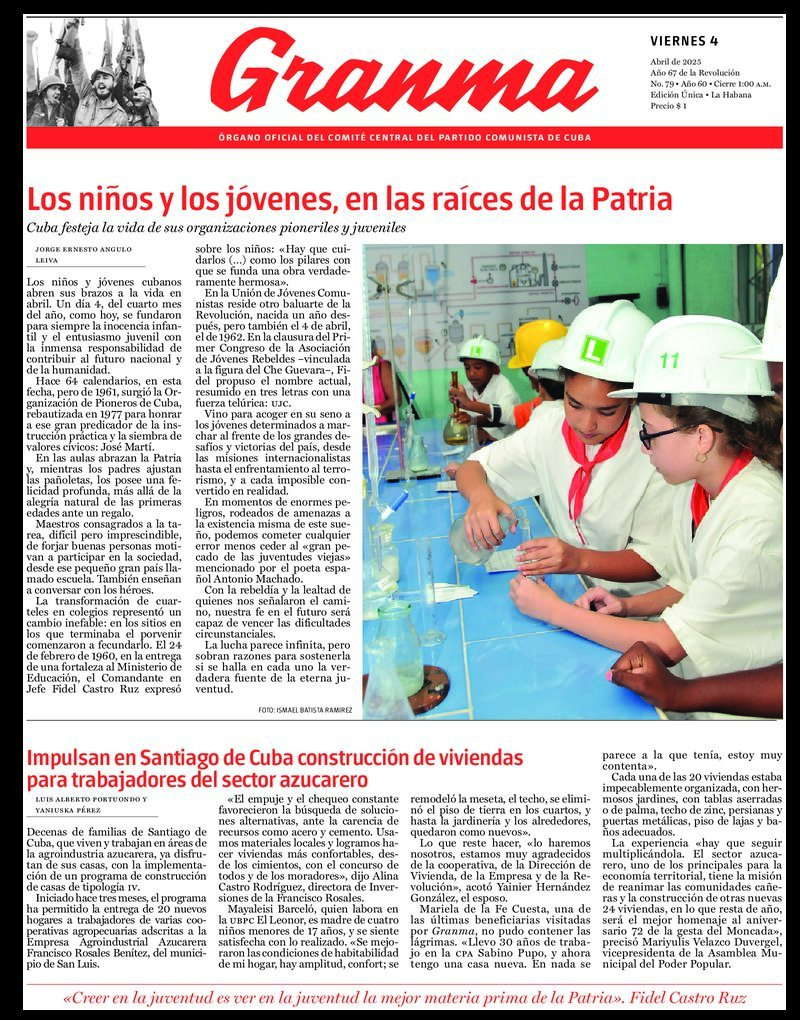 Qué trae la prensa cubana, viernes 4 de abril de 2025