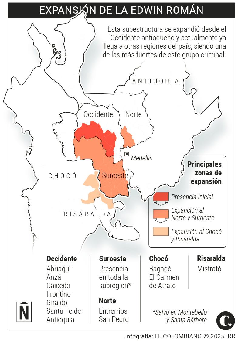 La subestructura del Clan del Golfo que se estaría expandiendo por fuera de Antioquia