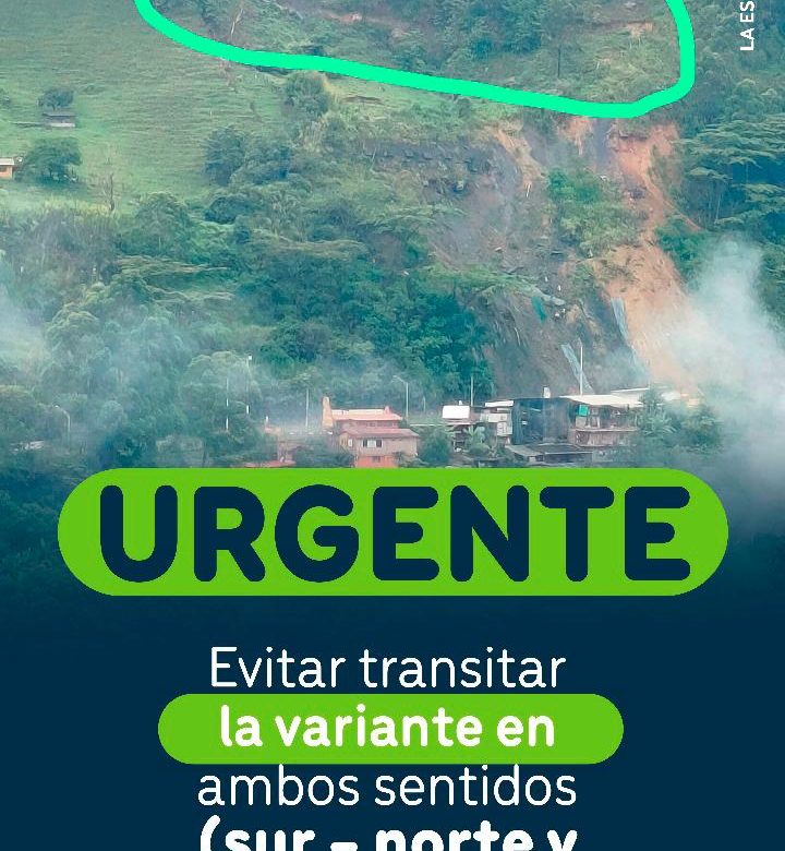 piden-no-pasar-por-la-variante-a-caldas-por-riesgo-de-deslizamiento-de-una-montana