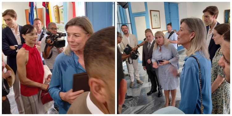 La policía cultural del régimen cubano recibe a Carolina de Mónaco en La Habana