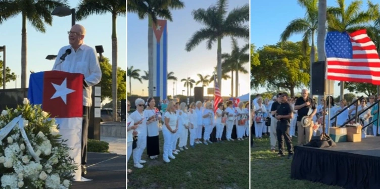 El exilio cubano conmemora el 20 de mayo con un homenaje a mártires y presos políticos