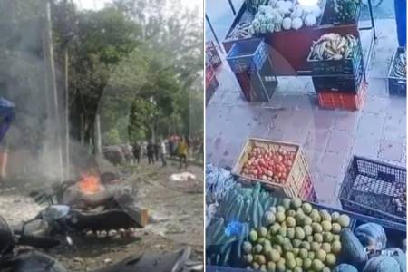Video | Así fue la explosión de motobomba en una verdurería del barrio Manuela Beltrán de Cali