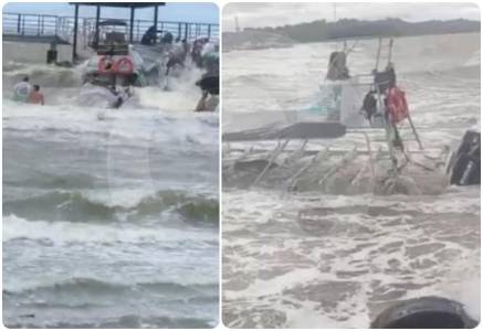 Tremendo susto: embarcación turística naufragó en el mar de Necoclí
