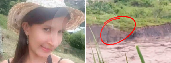 EN VIDEO: “Quítese de ahí”: a Valentina Chilito se la llevó la creciente cuando grababa el río