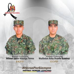 Dos soldados murieron en emboscada del Clan del Golfo en Antioquia