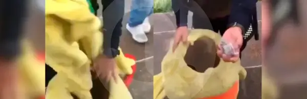 En video | Acusan a policía de meter marihuana dentro de pertenencias de artista callejero