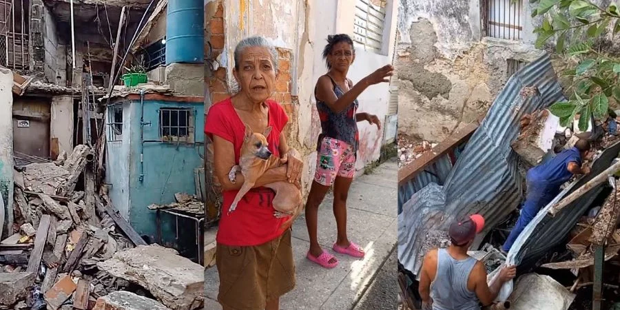 Derrumbe parcial en edificio del Cerro deja dos lesionados, uno en estado grave