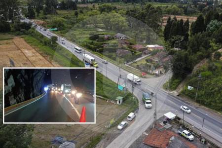 Ladrones de cable andan cebados hurtando los de la autopista Medellín–Bogotá