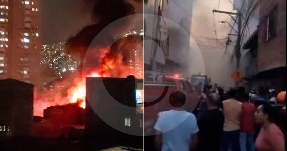 Dos incendios causaron pánico al final de la tarde en Bello