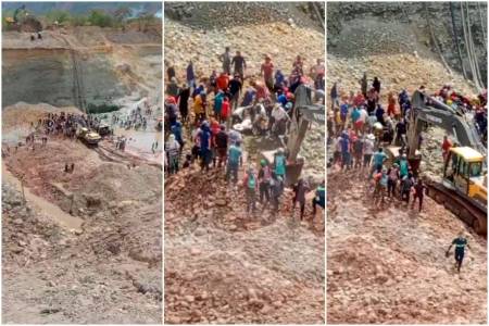 Un muerto y por lo menos 20 personas atrapadas en derrumbe en mina de oro artesanal en Tolima