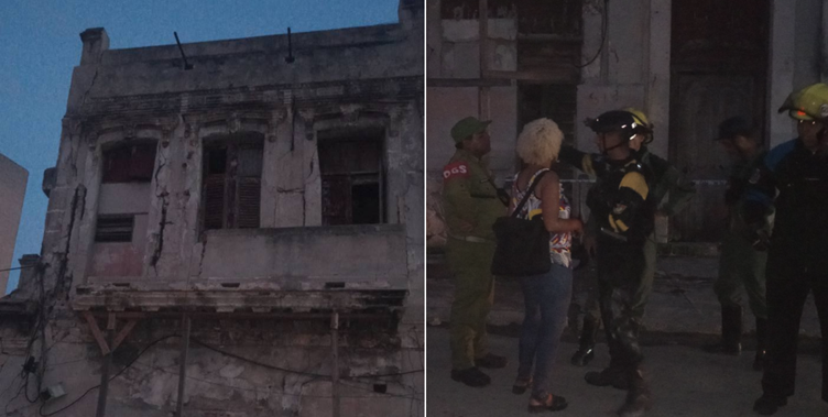 Derrumbe en Centro Habana afecta a 14 personas