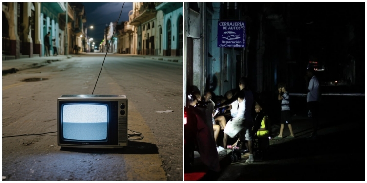 Nueva propuesta del régimen ante apagones: sacar televisores a la calle con grupos electrógenos