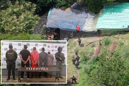 Autoridades desmantelaron socavón de minería ilegal de oro en Girardota, Antioquia