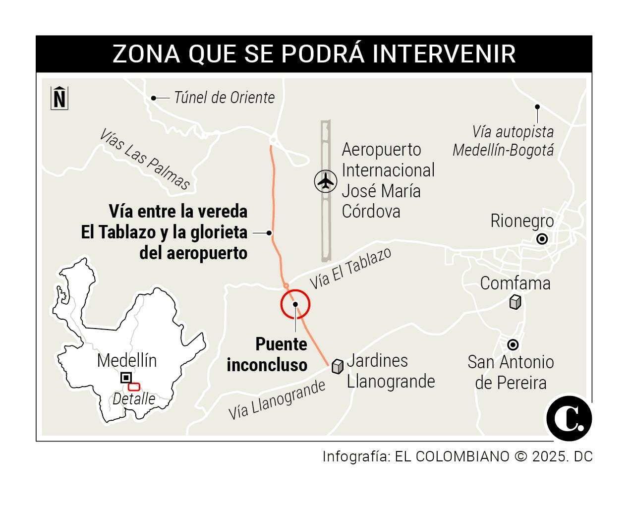 Humo blanco para continuar con el puente hacia el aeropuerto José María Córdova