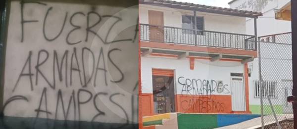 ¿Nuevo grupo armado en Andes? Grafitis causan temor entre los habitantes