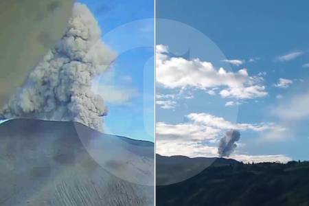 Volcán Puracé pasa a alerta naranja tras aumento de actividad volcánica y caída de ceniza