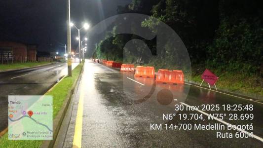 Tras casi 11 horas, reabrieron la Autopista Medellín–Bogotá