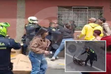 Policía le disparó a un perro que lo atacó y el barrio se levantó a protestar, pasó en Rionegro